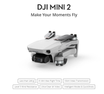 DJI Mini 2 Fly More Combo with 4K zoom camera. Supports up to 10 km of HD video transmission
